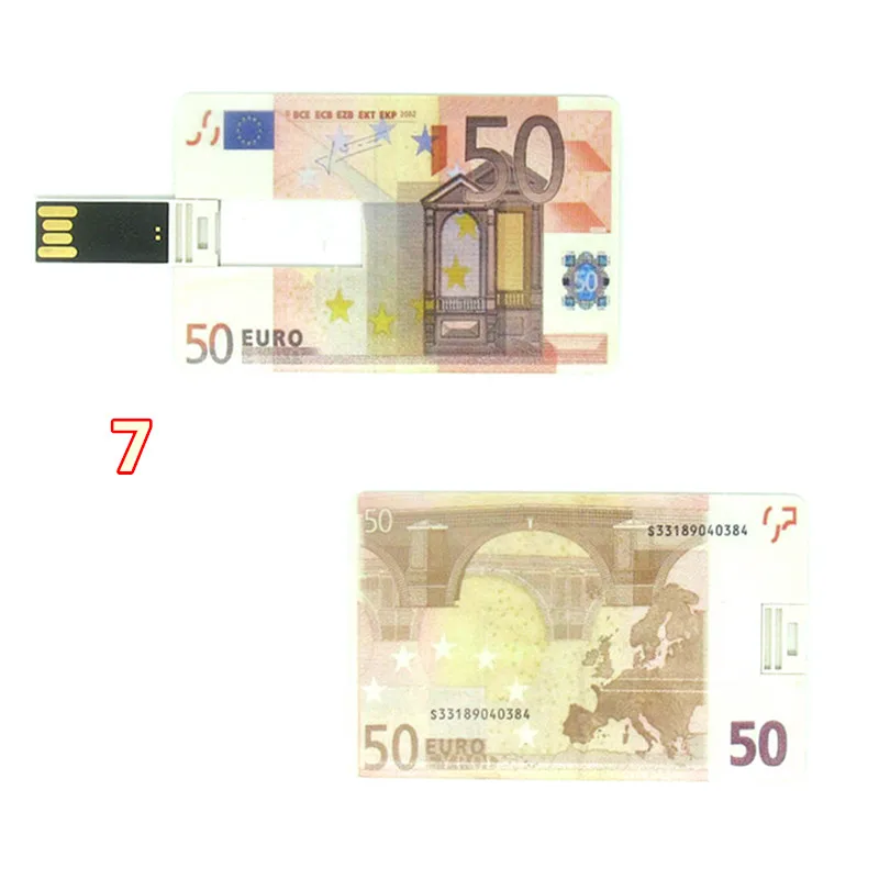Подлинная денежная валюта Кредитная карта флэш накопитель usb памяти Флешка ручка