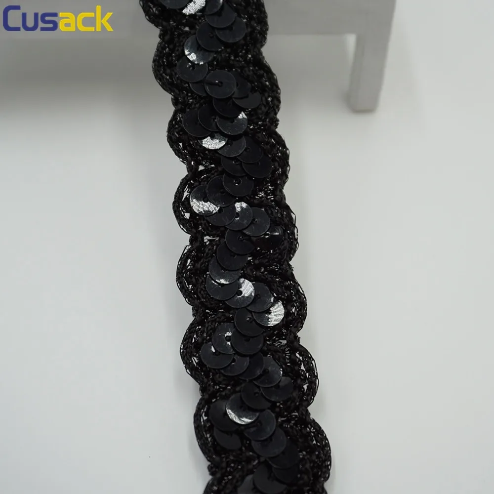 Cusack 2 ярда 2 см блестки кружевная отделка Лента для DIY аксессуары для волос одежда платье отделка ремни плетеная аппликация шитье розовый