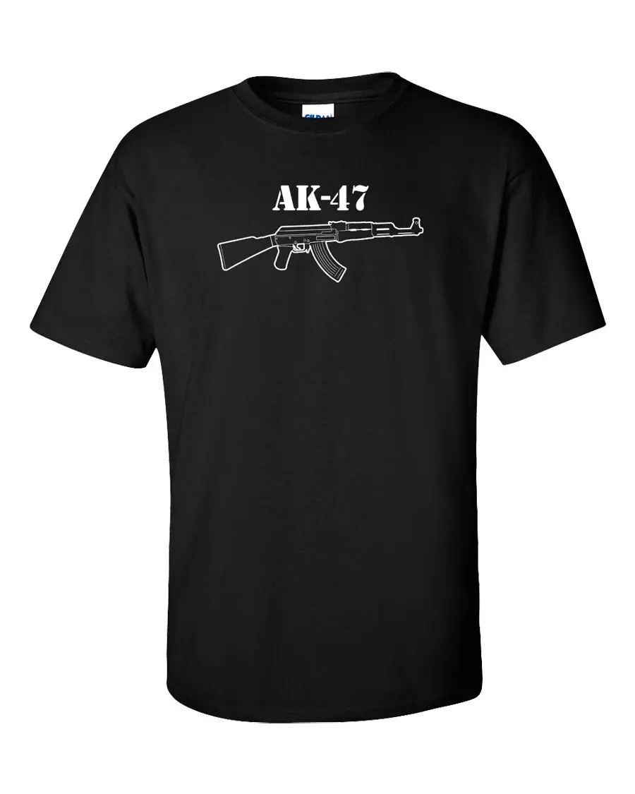 AK-47 футболка Калашников Riffle AK 47 русский пистолет Эль Чапо пулемет 3 цвета | Мужская