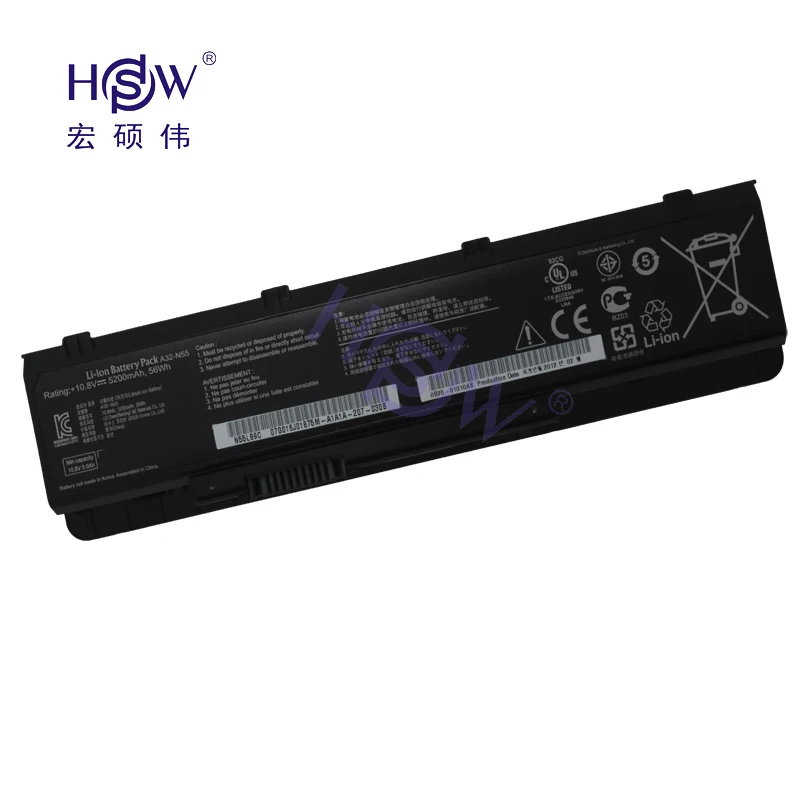 HSW Новый аккумулятор для ASUS A32 N55 07G016HY1875 N45 N45E N45S N45F N45J N45JC N45SJ N45SN N45SF N45SL bateria|battery for