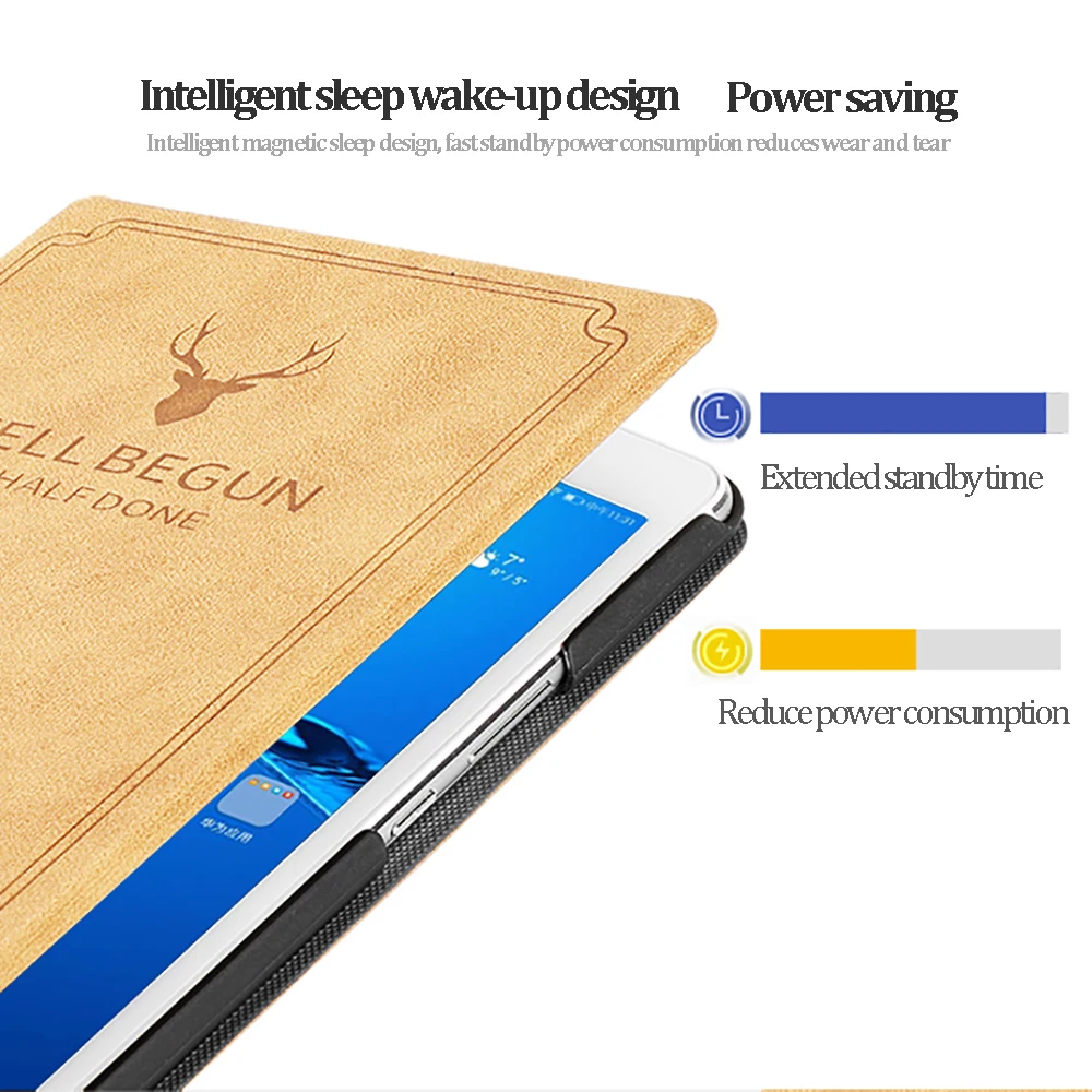 Ультратонкий умный чехол для Huawei MediaPad M3 Lite 10 BAH W09 из искусственной кожи Media Pad 1