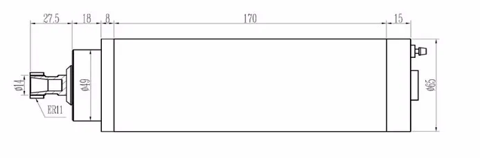 1.5KW шпиндель с водяным охлаждением ER16 мотор шпинделя с ЧПУ высокоскоростной двигатель маршрутизатора шт подшипник 24000 об/мин биение менее 0,005 мотор