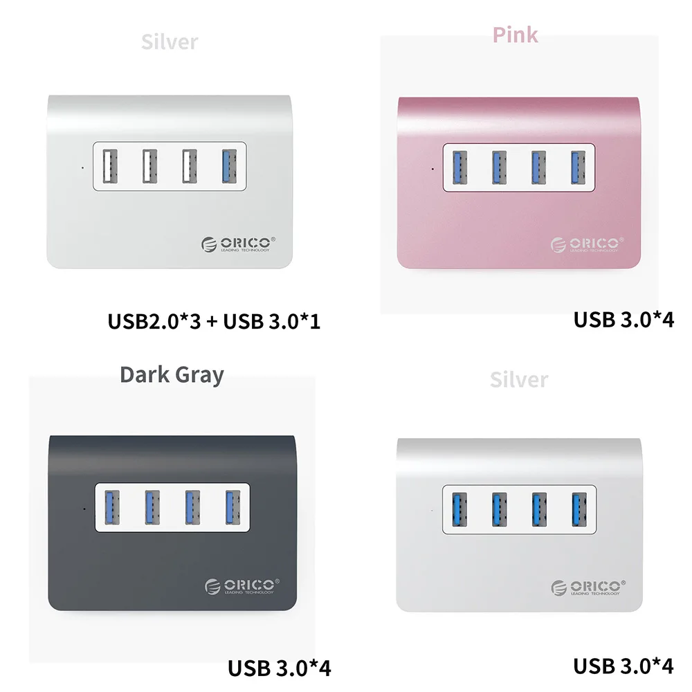 ORICO новый Mac дизайн мини высокое качество Высокоскоростной Алюминиевый 4 порта USB 3