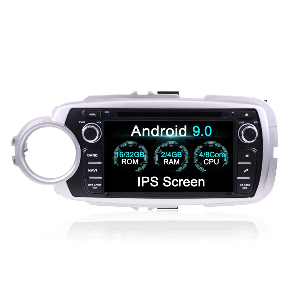 Автомобильный DVD проигрыватель HD экран 7 дюймов Android 9 0 для Toyota Yaris 2012 2013 2014 2016 2015 2017