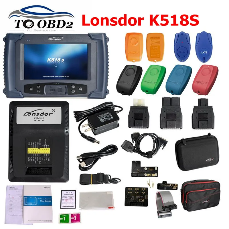 LONSDOR K518S Ключ Программист Полный набор K518 нет необходимости Жетоны бесплатно Opdate онлайн одометр Регулировка крышки SKP1000 Lonsdor K518S