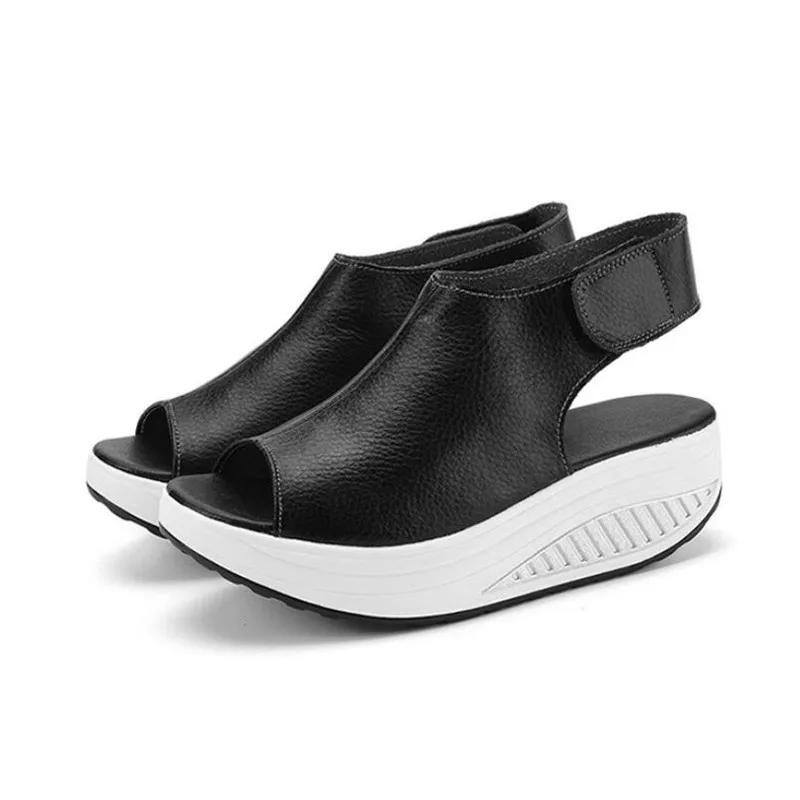 

Sandalias Mujer 2018 Leather Platform Peep Toe Gladiator Flat Chaussures Femme Scarpe Donna Summer Shoes Zapatos Mujer Sandals