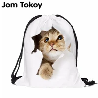 cat escape 3d printing women classic forever brand mochila escolar man bags travel mochilas backpack drawstring bag