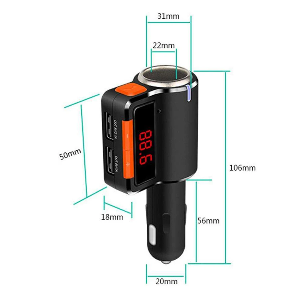 MagiDeal fm-передатчик Bluetooth FM модулятор автомобильные комплекты громкой связи mp3-плеер