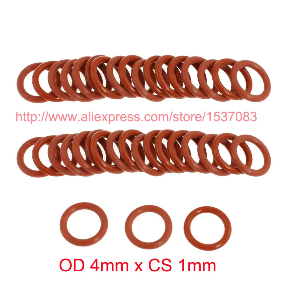 

OD 4mm x CS 1mm silicone o rings o-rings oring sealing rubber