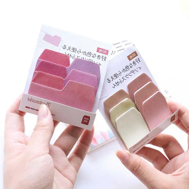 Креативный акварельный градиент Kawaii японский липкий блокнот наклейка для