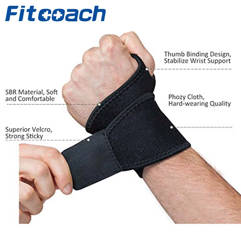 

2pcs Wristband Support Weight Lifting Gym Training,Wrist Support Wrap for Badminton Tennis Weightlifting