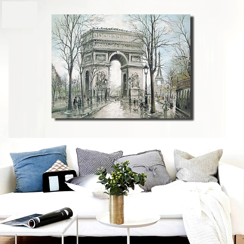 Абстрактный Парижской Триумфальной арки настенная живопись холст европейский