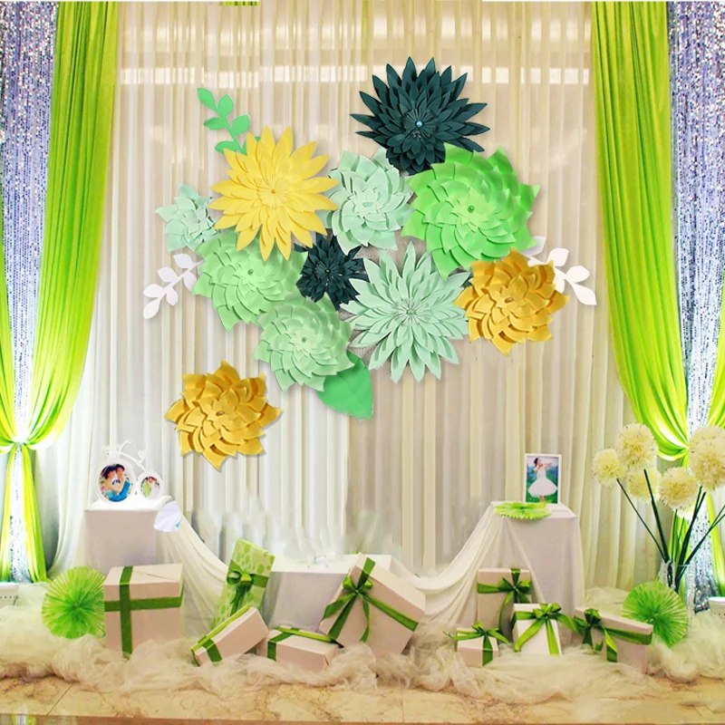 3D бумажный декоративный фон с искусственными цветами 8 дюймов|wall sticker|3d paper flowersdiy 3d
