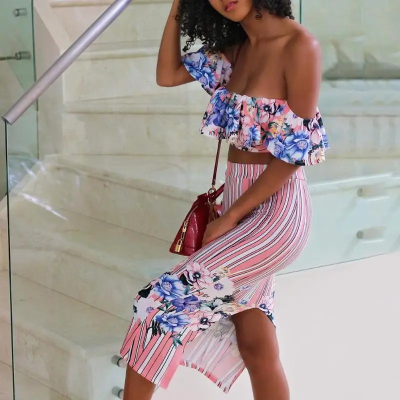 Комплект из 2 предметов летний сексуальный женский элегантный комплект с