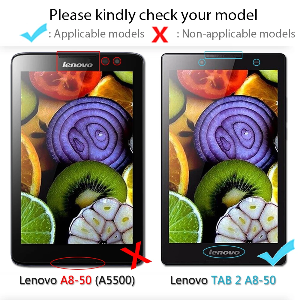 

Case for Lenovo Tab 2 A8-50 50LC Tab 3 8 850F 850M PU Leather Protective Cover PU Leather Funda