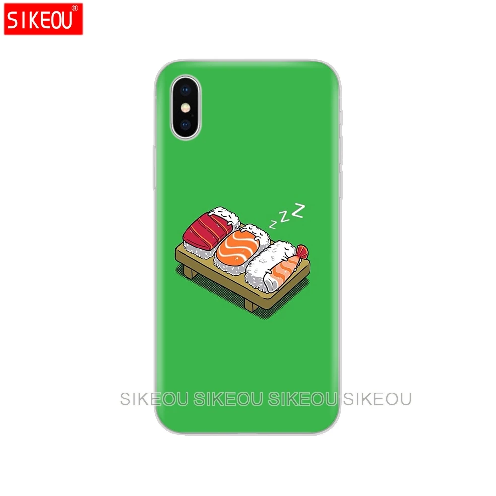 Силиконовый чехол для телефона Iphone 6X8 7 6s 5 5s SE 2020 Plus 10 XR XS 11 Pro Max японской кухни суши