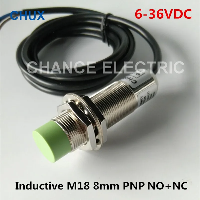 Индуктивные датчики приближения PNP M18 6 36VDC NO + NC 4 провода ФЛУОРЕСЦЕНТНОЕ