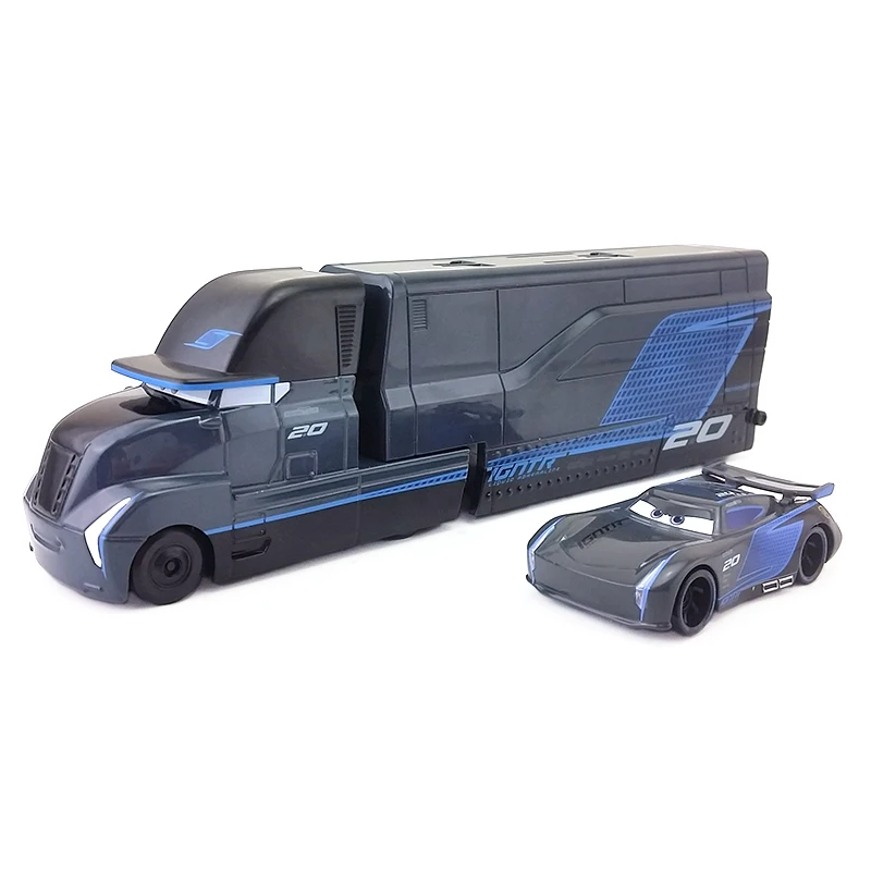 Дисней Pixar Cars 3 Jackson Storm's &amp трансформирующий набор грузовиков игрушечный