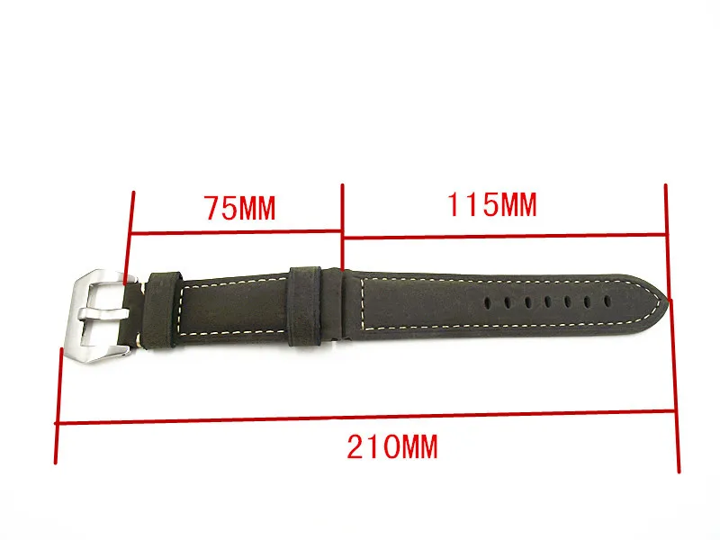 Оптовая продажа 10 шт./лот 22 мм 24 26 ремешок для часов из натуральной яловой кожи