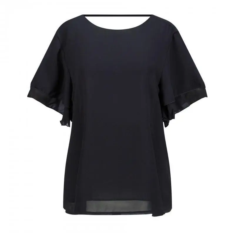 NFIVE Новая модная летняя Европейская Женская шифоновая рубашка с оборками и