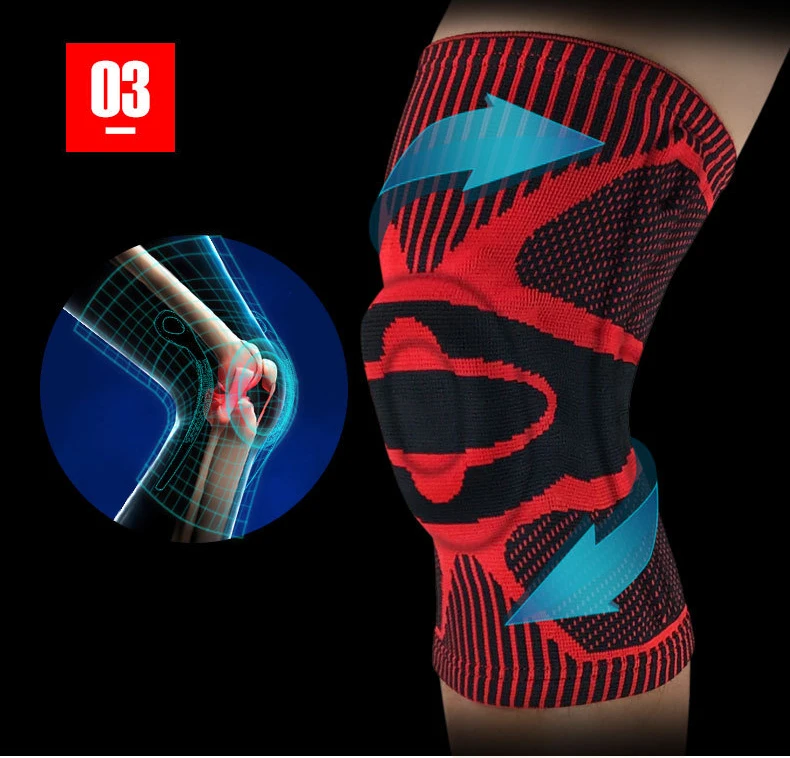 1 шт., спортивные, для фитнеса, бега, поддержка колена, защита, 3D плетение, наколенники, весенние, с силиконовой подкладкой, защита, компрессионные наколенники