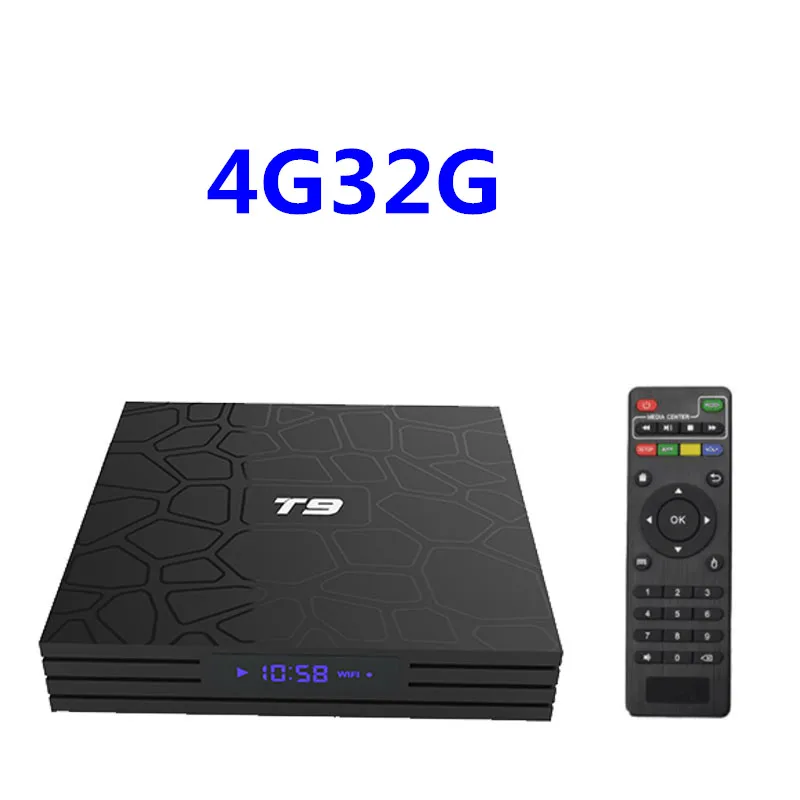 ТВ приставка Android 9,0 T9 4GB 64GB wifi 2,4G 5,0G четырехъядерный T9 RK3328 RK3118 4k смарт-приставка медиаплеер PK X96 4GB32GB ТВ приставка - Цвет: 4G 32G