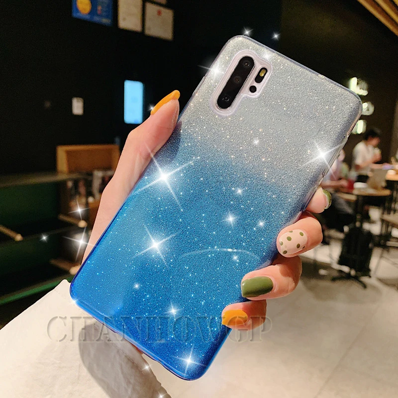 Блестящий Мягкий чехол из ТПУ для HUAWEI P30 Lite P Smart Plus Y5 Y6 Y7 Y9 Prime 2019 2018 Honor 10 10i 8A 8C 8S 8X 7A 7C