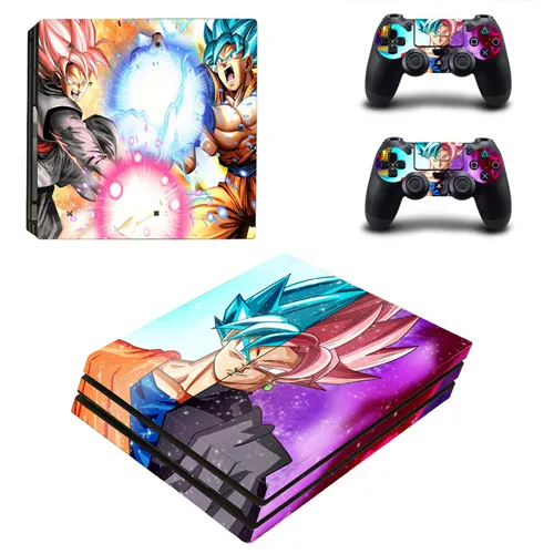 YSP4P-2563 Аниме Dragon Ball Goku PS4 Pro наклейка для кожи виниловая наклейка для sony Playstation 4 консоль и 2 контроллера PS4 Pro наклейка для кожи - Цвет: YSP4P-2563