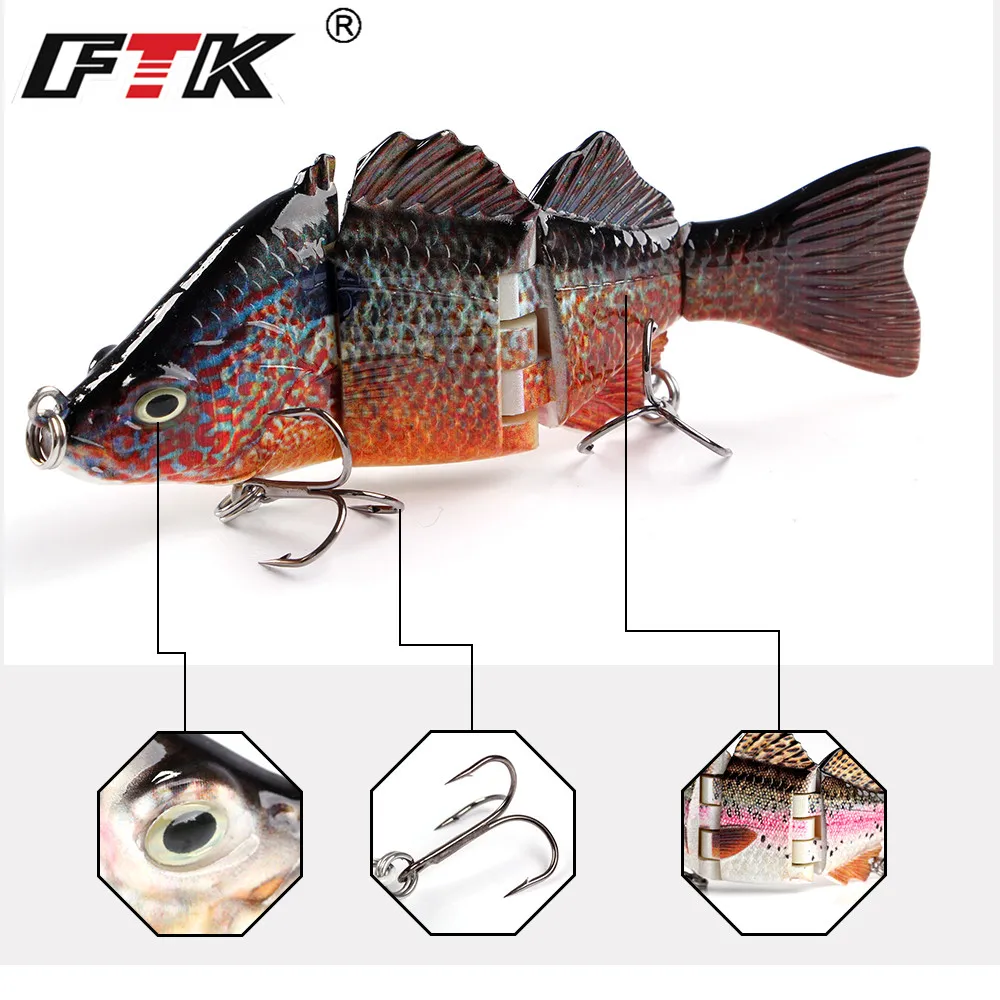 1 шт. 3D рыбий глаз ловли на блесну Swimbait Бас приманка Minnow 100 мм 20 г качество