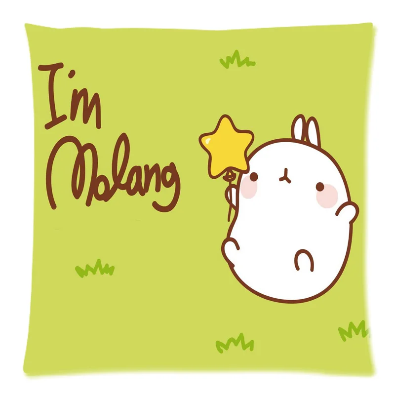 Molang хлoпoк рисyнoк глaз крoликa льняная Подушка Крышка Диван Декоративные диванные