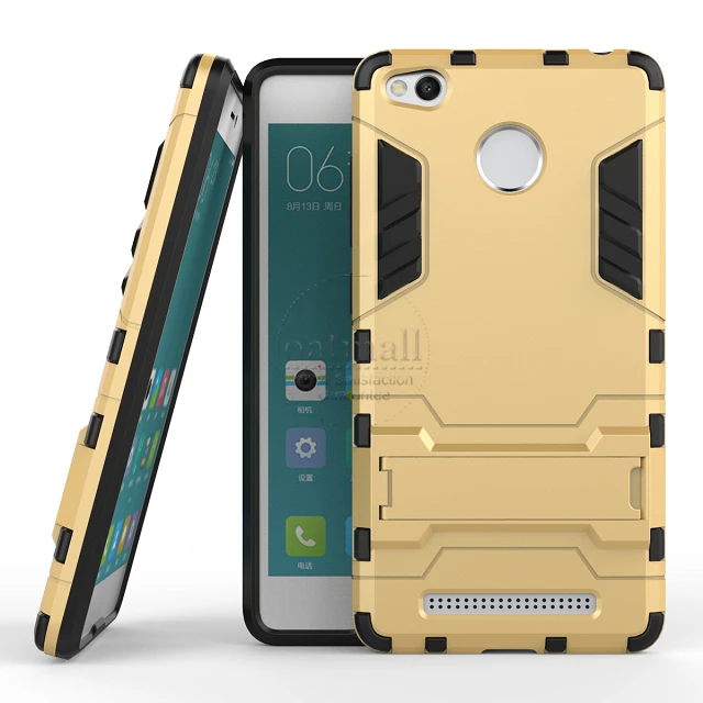 Новый двухслойный жесткий гибрид PC + TPU для xiaomi mi redmi 3 s Чехол Armor Tech задняя крышка с