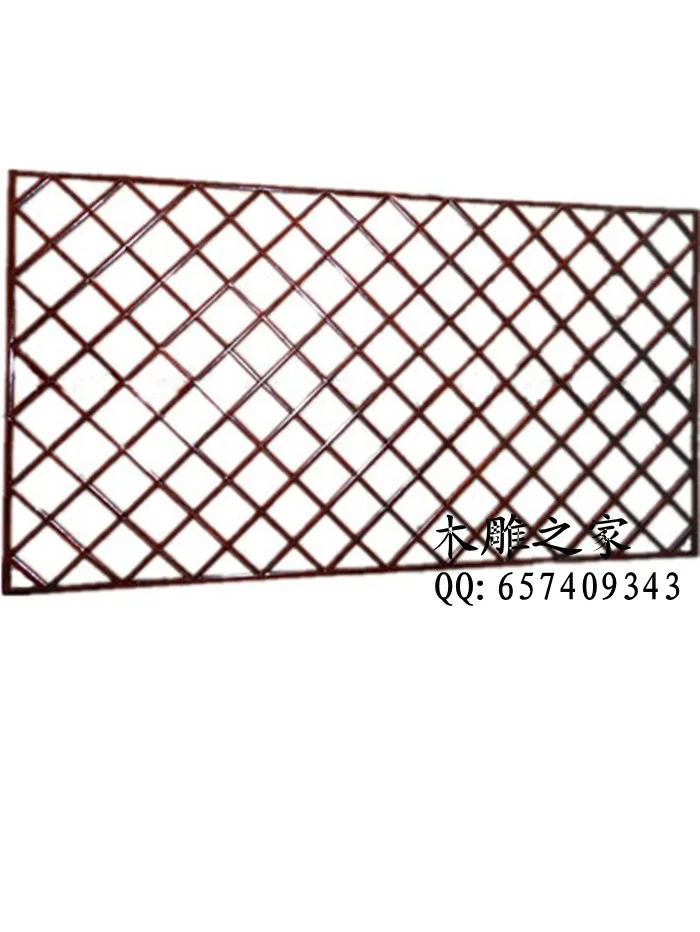 

Dongyang wood carving antique custom Plaid wood hollowed out off the entrance ceiling window Chinese decoration background wall