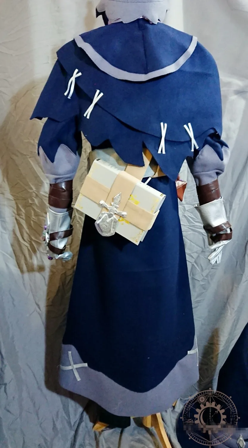 [Customize] Anime FF14 Final Fantasy XIV Black Magician 50 Level School Uniform Cosplsy Costume Any Size Halloween Free Shipping