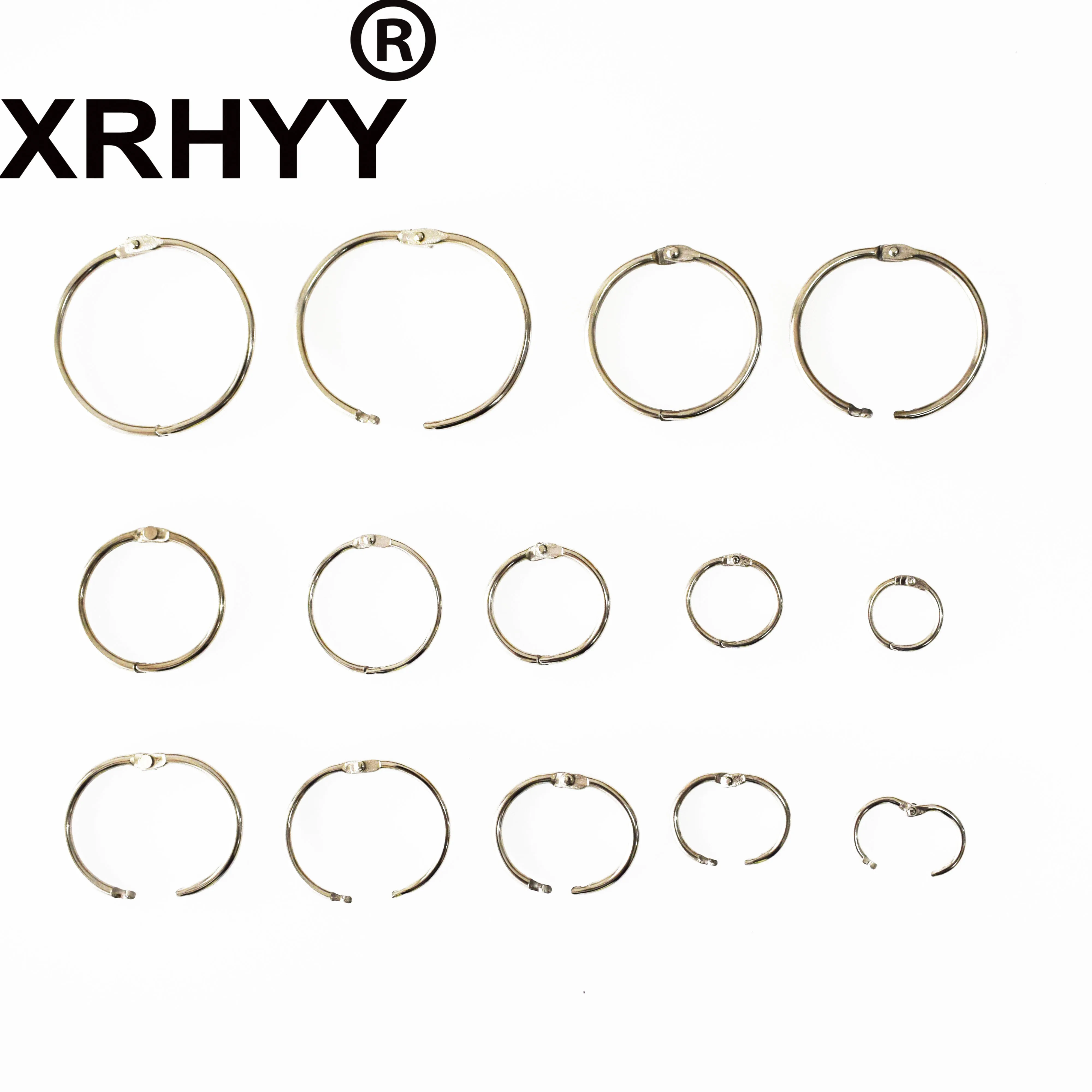 XRHYY 20 шт. серебристые металлические кольца для связывания с листьями покрытые