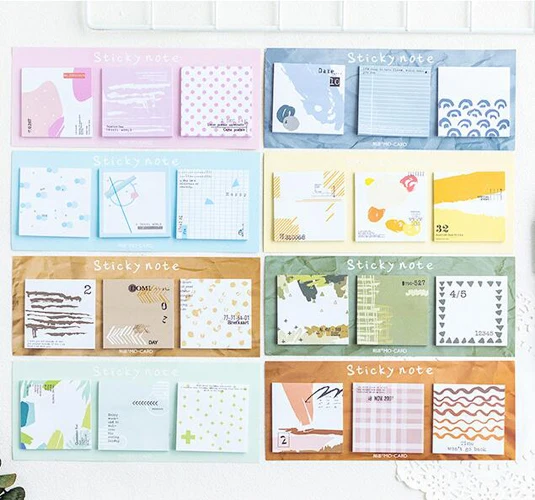 4pcs/lot Colorful series memo pad Decoration sticky notes Office material School stationery memos Kids supplies (tt-2994) | Канцтовары