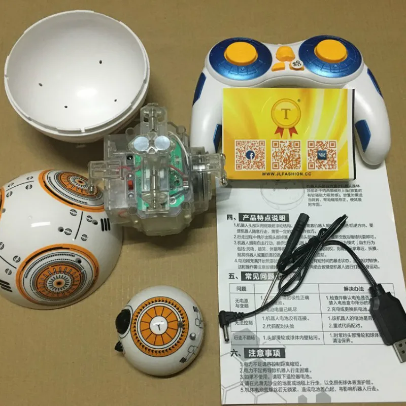 Звезда Sphero BB-8 Wars дистанционного Управление шарик робота BB8 Droid RC BB 8 BB-9E последний джедай расстояние Управление Развивающие игрушки для детей