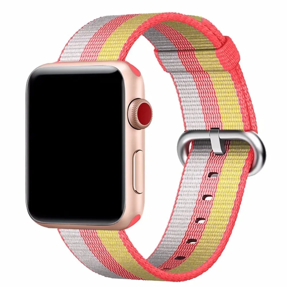 Тканый нейлоновый ремешок для Apple Watch сменный классический с пряжкой 38 мм и 42 |