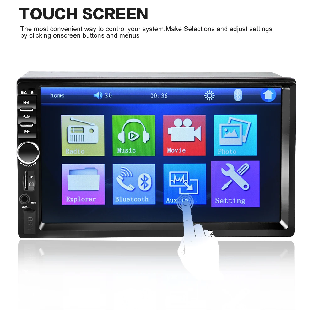 Новый 7018B 2 DIN Автомобильный Bluetooth аудио 7 &quotHD Авторадио в тире сенсорный экран