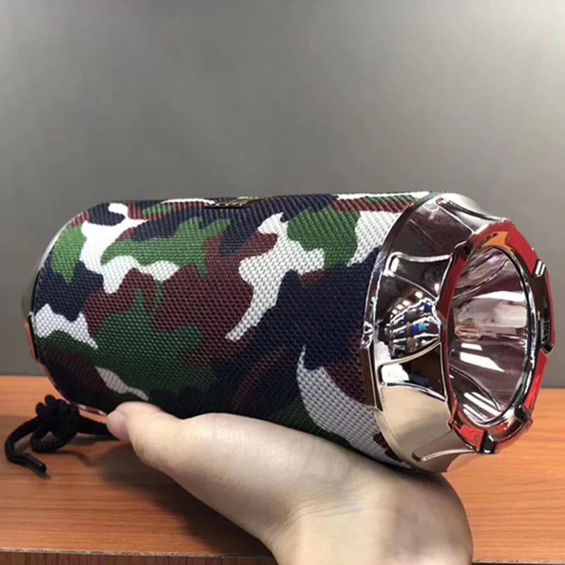 

Wireless Bluetooth Speaker 10W Portable Column Sound System Portable Bluetooth Column with FM Radio TF LED Light for Computer