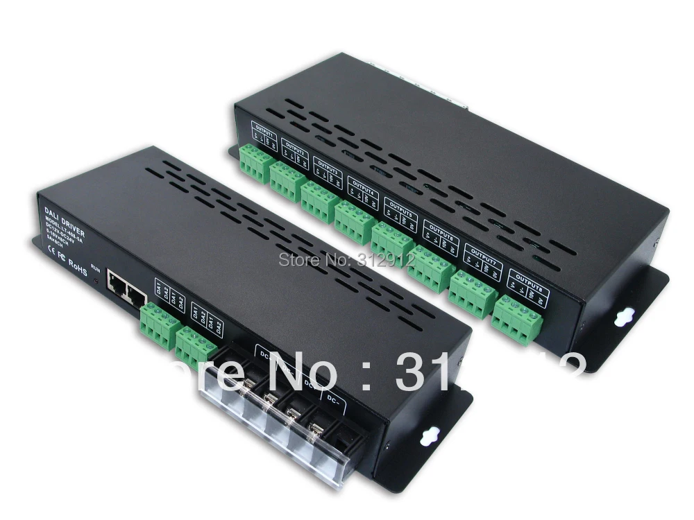 Lt-408-5a Dali постоянное напряжение LED dimmering драйвер входного сигнала 5A * 8ch ШИМ и 0-10v