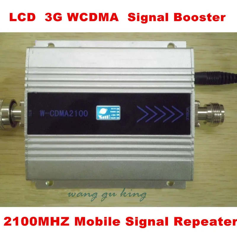 Семейный LCD 3G WCDMA 2100MHZ усилитель сигнала мобильного телефона GSM повторитель