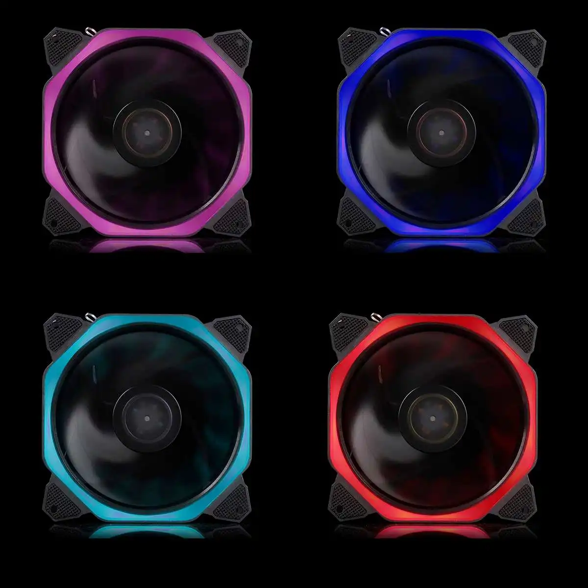 

Color Blue/Purple/Red/Ice Blue 120mm Quiet Work And Durable Air Cooling Computer Fan Monochrome Computer Case Cooler RGB Fan