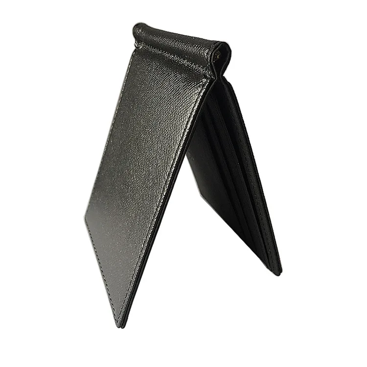 Men Bifold Business Leather Wallet luxury brand famous ID Credit Card visiting cards wallet magic Money Clips