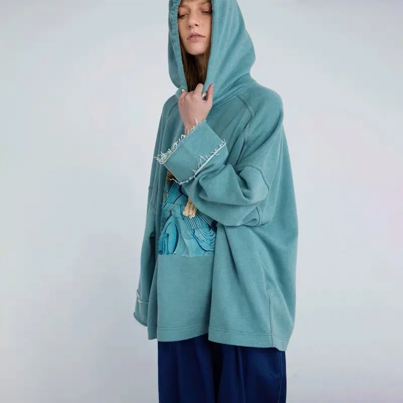 IRINAY086 2019 SS новая коллекция оригинальный дизайн большие женские толстовки|Женские