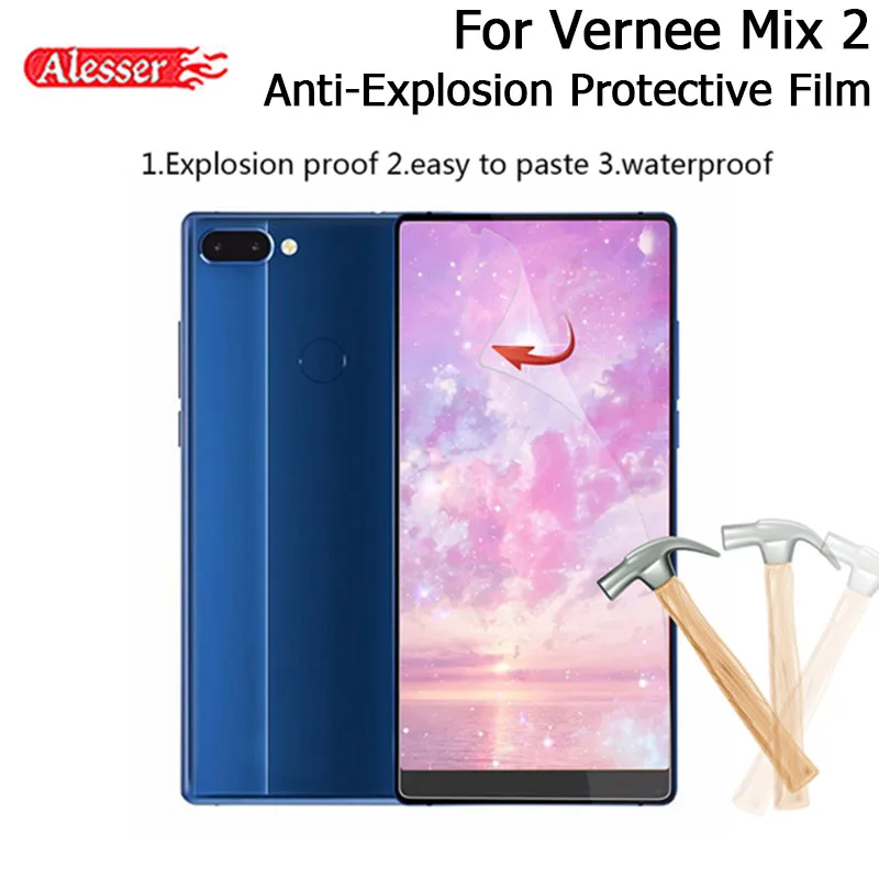 Alesser 2 шт для Vernee Mix не стеклянная Премиум Анти взрывобезопасная защитная пленка