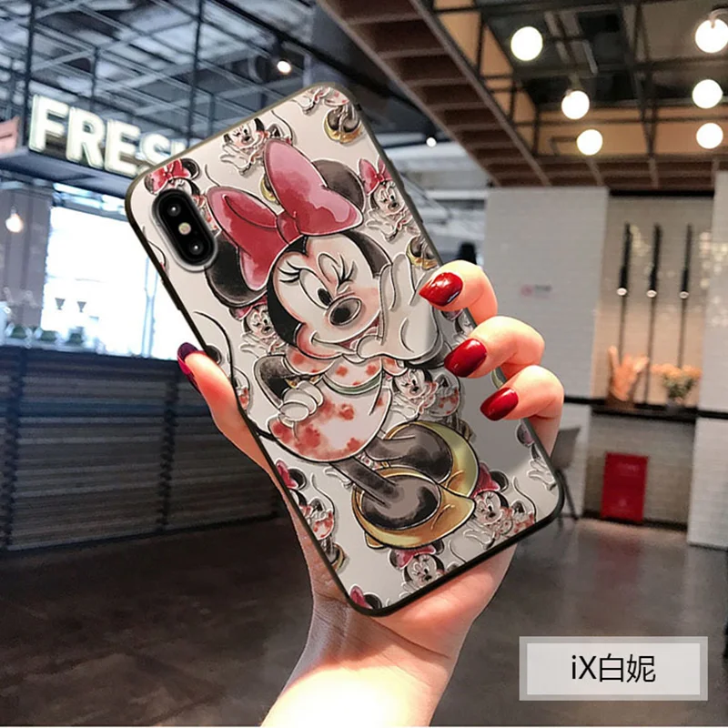 Чехол для пары с объемным рисунком для iPhone 11 Pro X XR XS Max 5S 7 8 6 Plus TPU для Moto G5 G5S Plus для Oneplus 7 Pro 6T 5T чехол s - Цвет: minihan