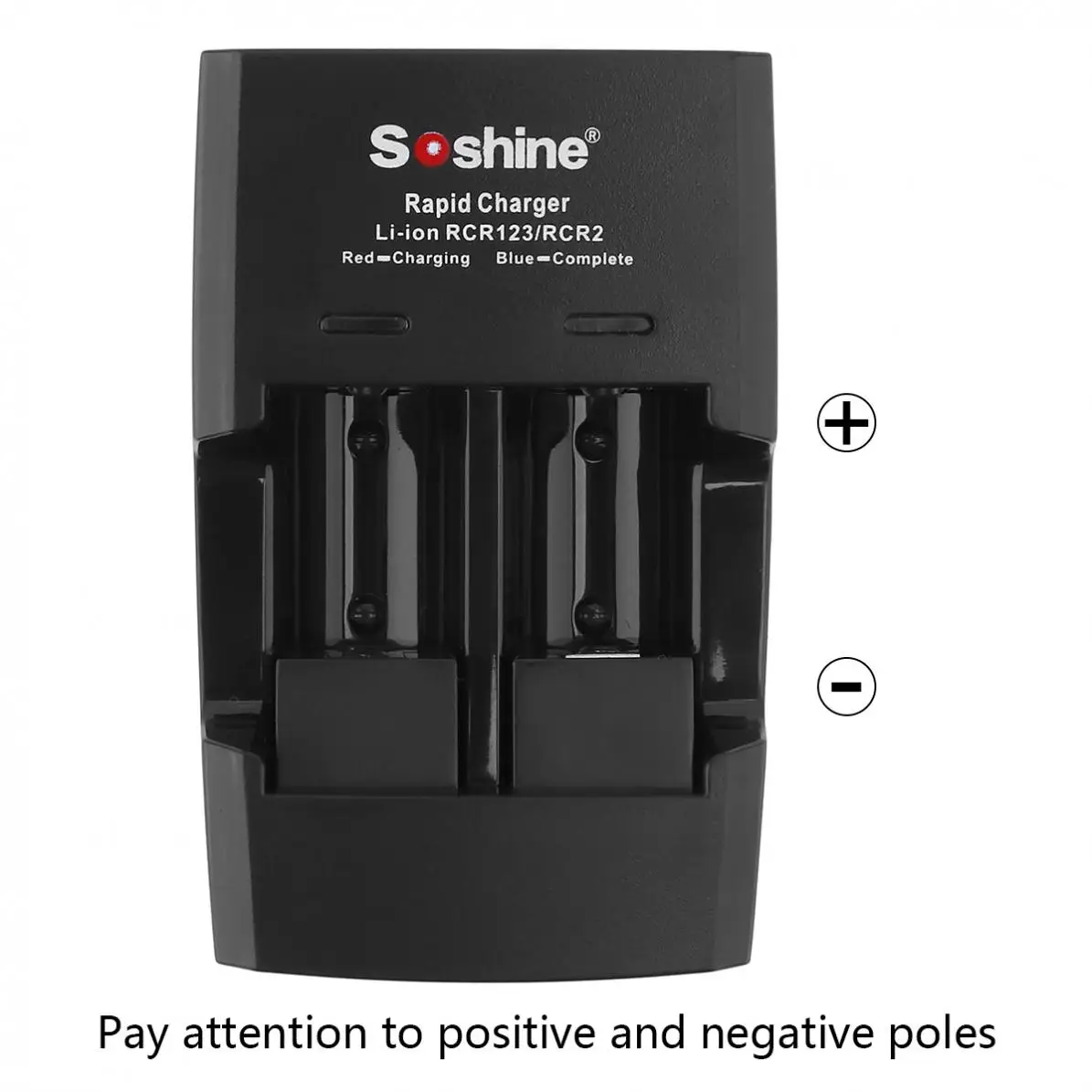 Soshine 2 слота Li-Ion RCR123 / RCR2 быстрое зарядное устройство с Светодиодный индикатор для