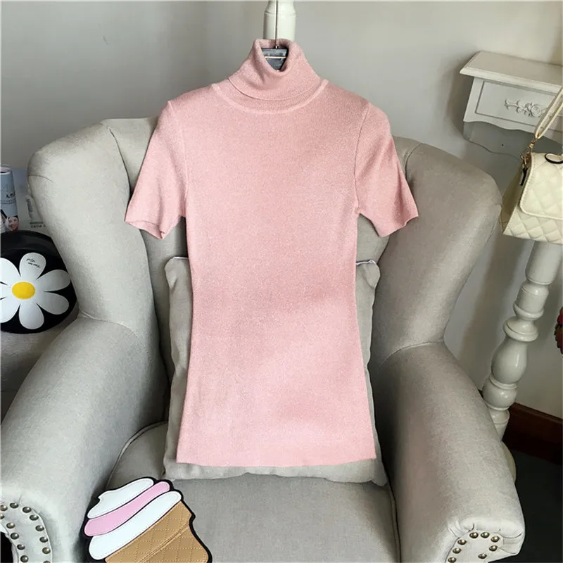 Пуловер женский трикотажный с коротким рукавом ярких цветов ZZ095 2017 | Женская