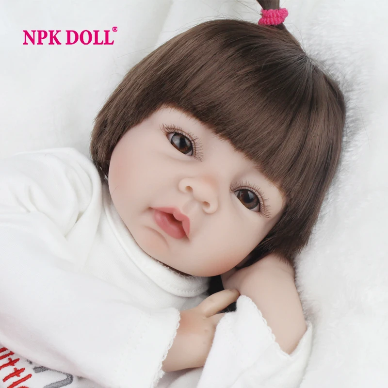 

NPKDOLL Reborn Babies In Dolls 22 Inch Soft Cloth Body Reborn Baby Dolls For Girls Toys Life Like Newborn Baby Christmas Gifts