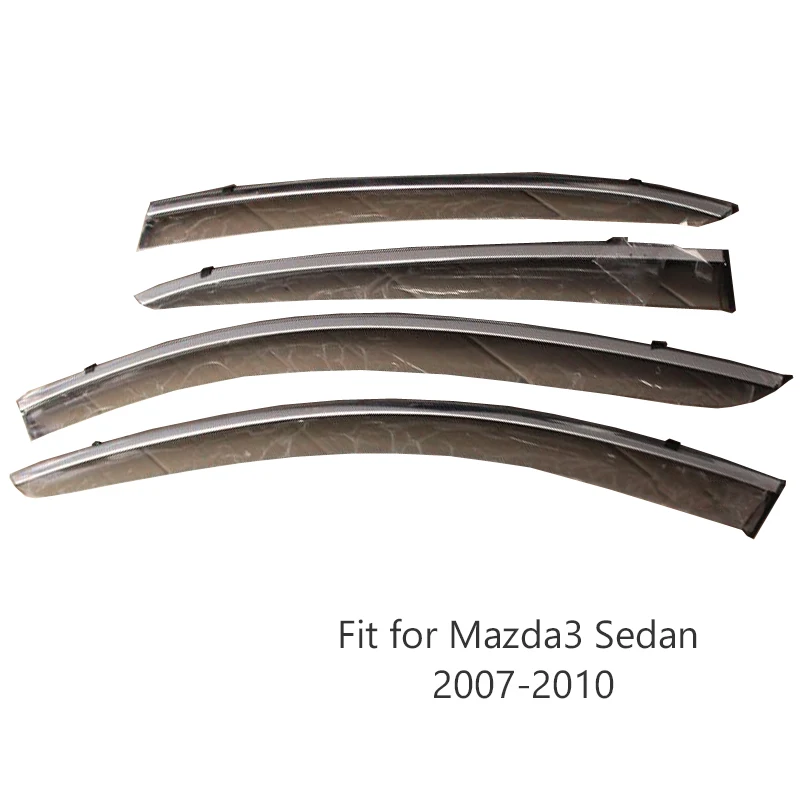 Mazda3 Seda 07-10 Atreus 1 набор из АБС-пластика для дождливой погоды дым окно козырек автомобильный дефлектор для защиты от ветра для Mazda 3 седан 2007 2008 2009 2010 аксессуары - Цвет: Mazda3 Seda 07-10